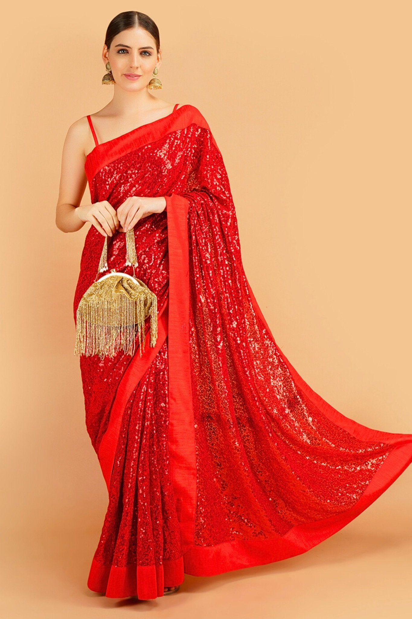 10 Latest Red Saree Designs For Karwa Chauth 2023
