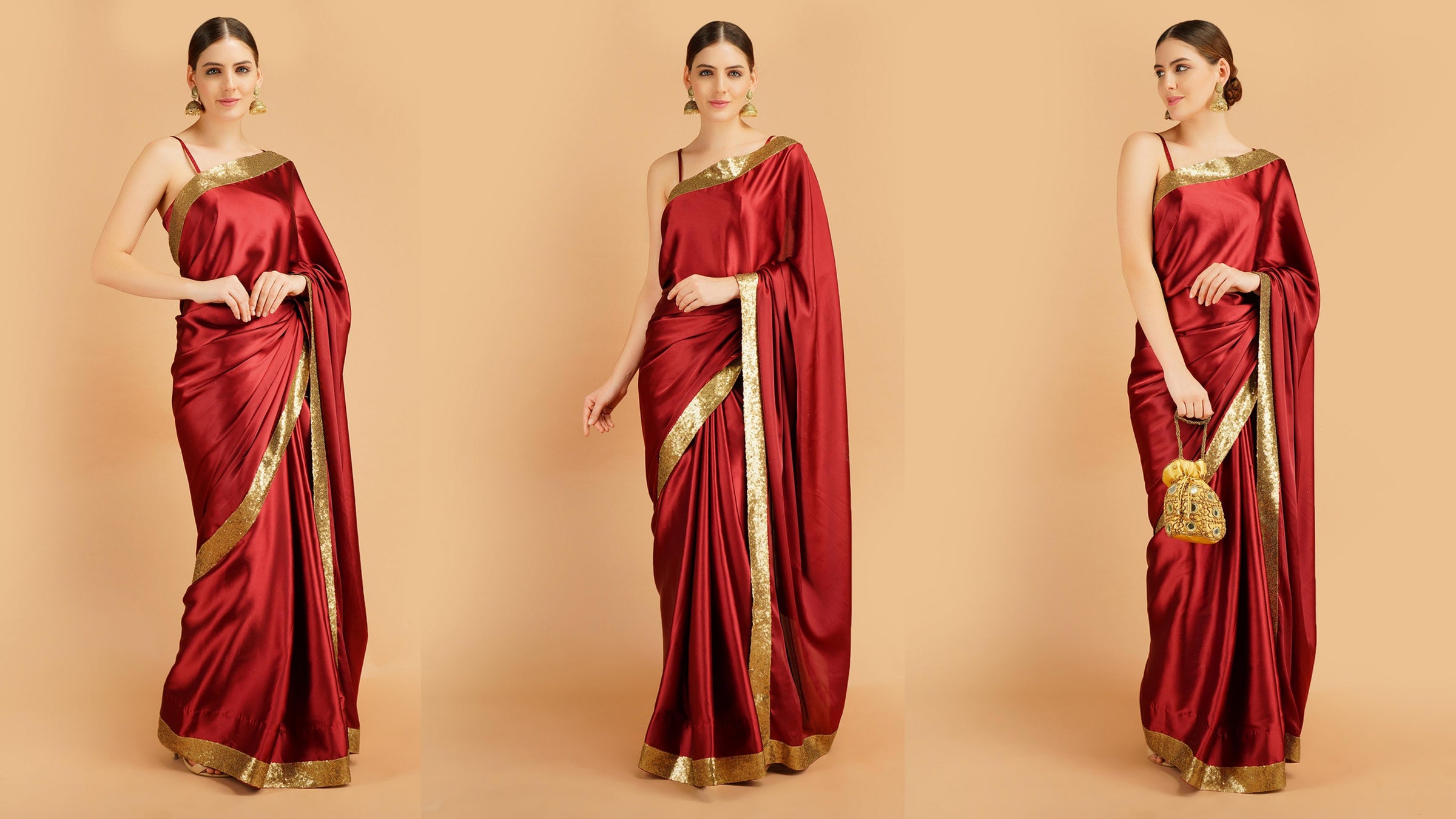 Satin Saree - Sttylme