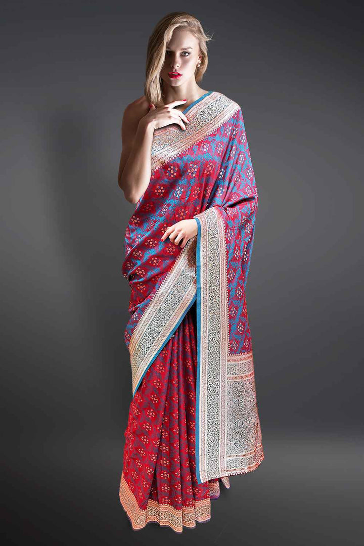 Banarasi Bandhani Saree