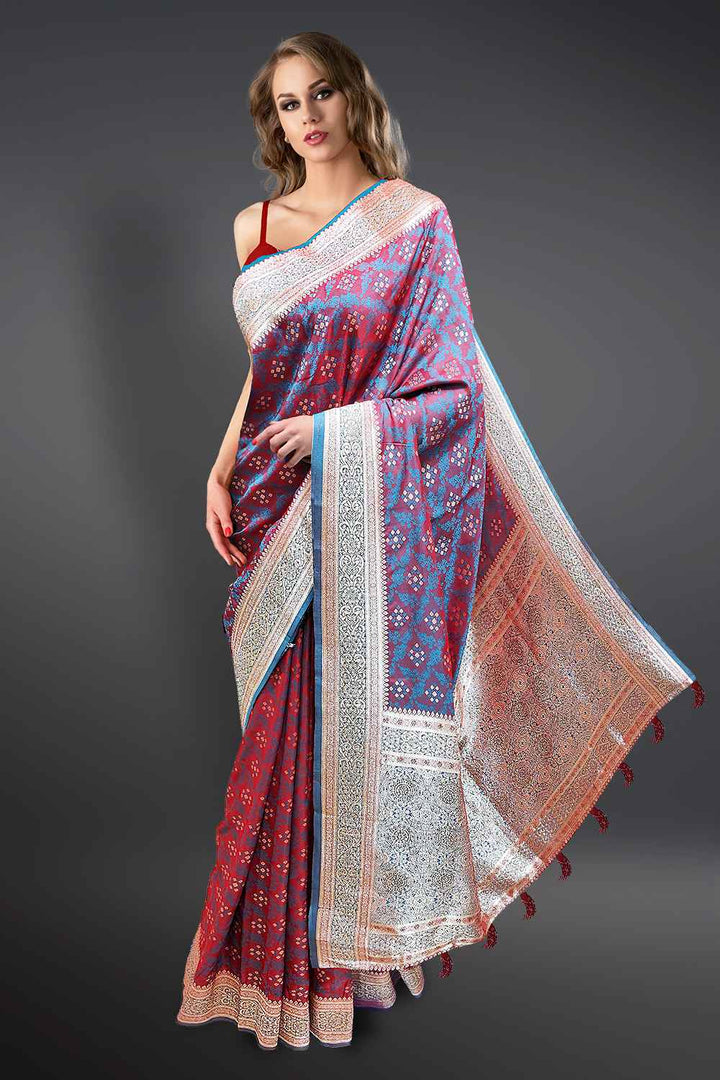 Banarasi Bandhani Saree