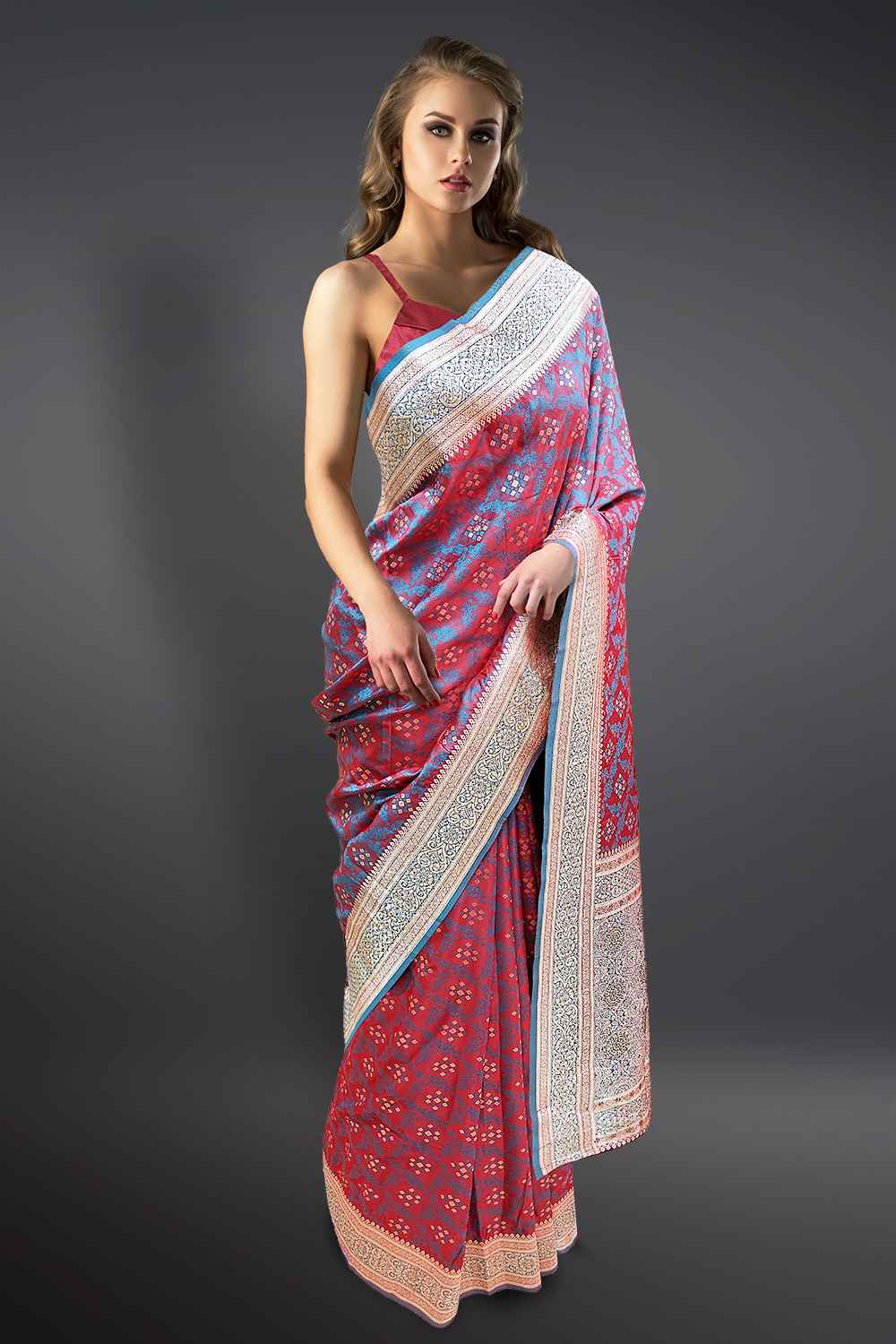 Banarasi Bandhani Saree