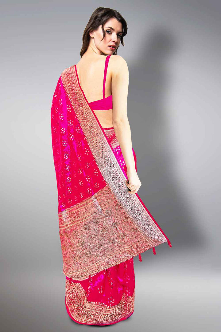 Bandhani Silk Saree