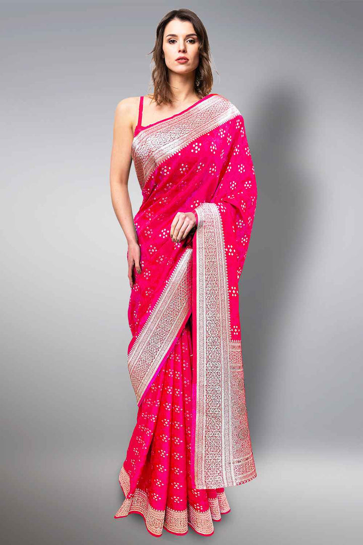 Bandhani Silk Saree