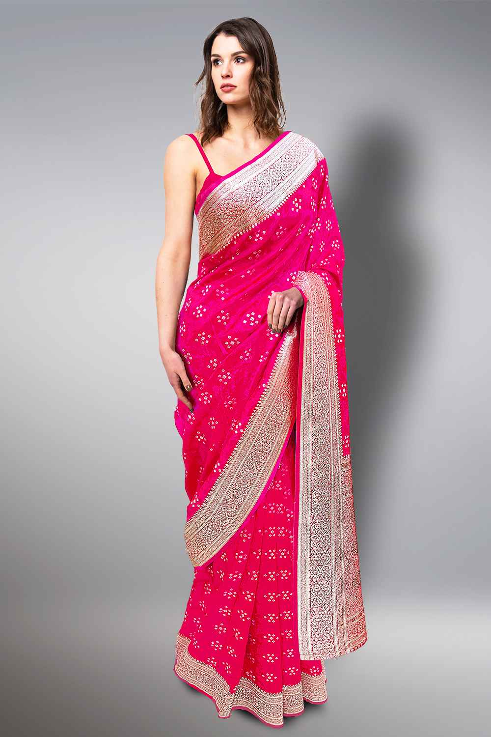 Bandhani Silk Saree