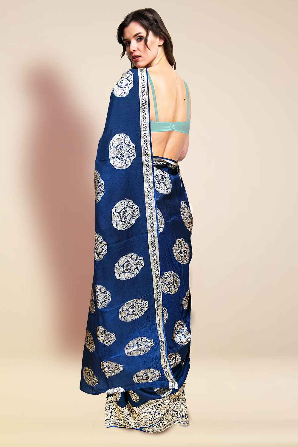 Blue Banarasi Saree