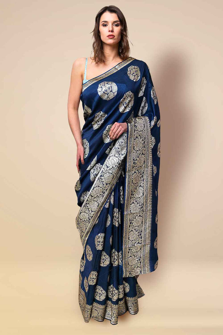 Blue Banarasi Saree