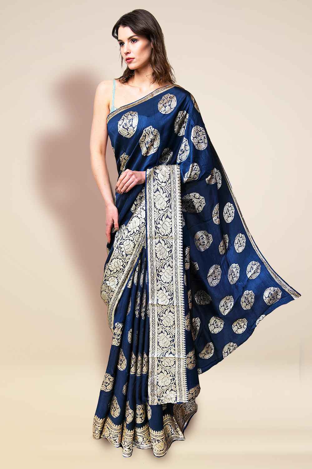 Blue Banarasi Saree
