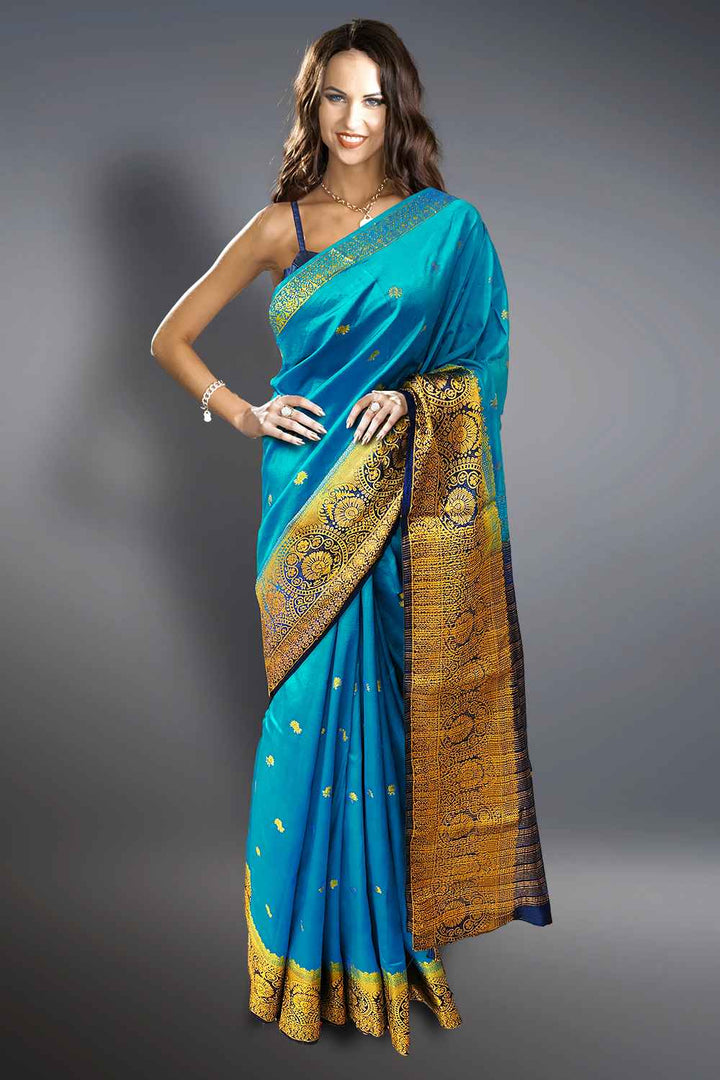 Blue Pattu Saree
