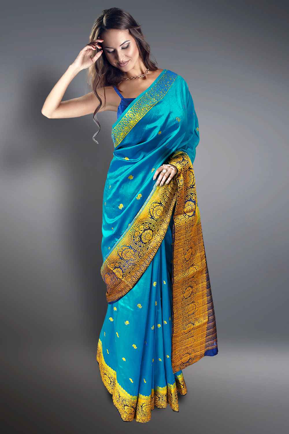 Blue Pattu Saree