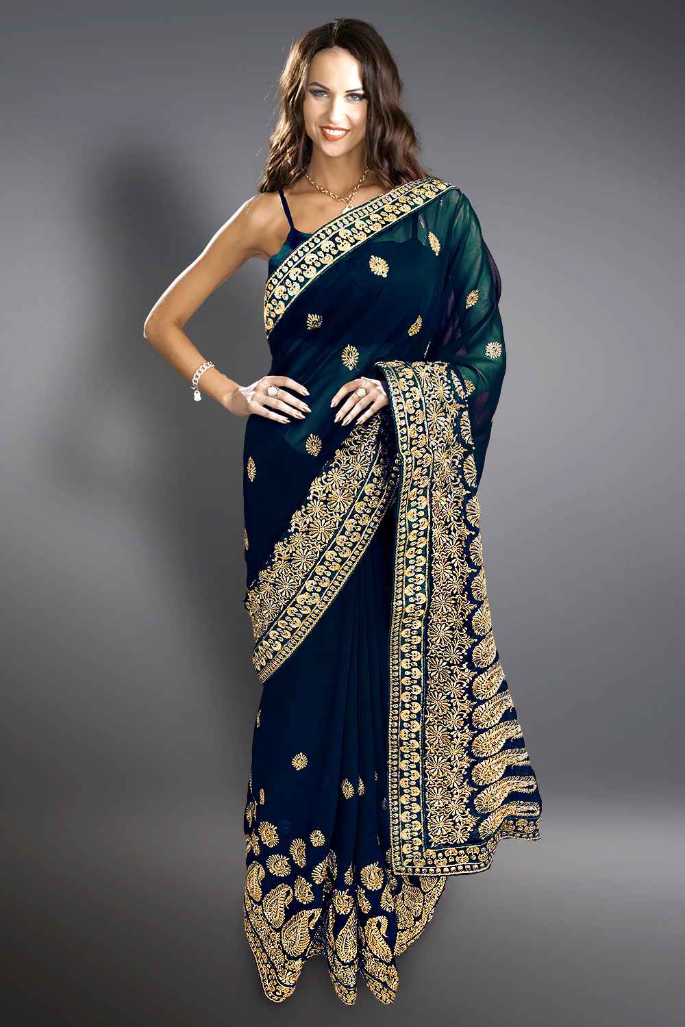 Blue Wedding Saree