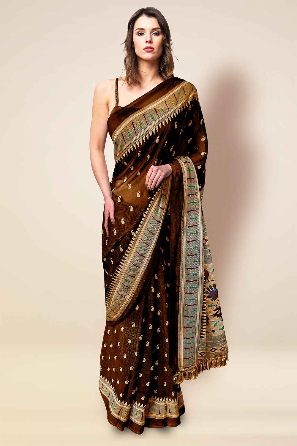 Coffee Brown Saree