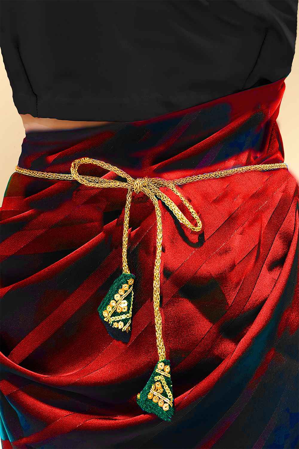 Dark Green Saree Belt