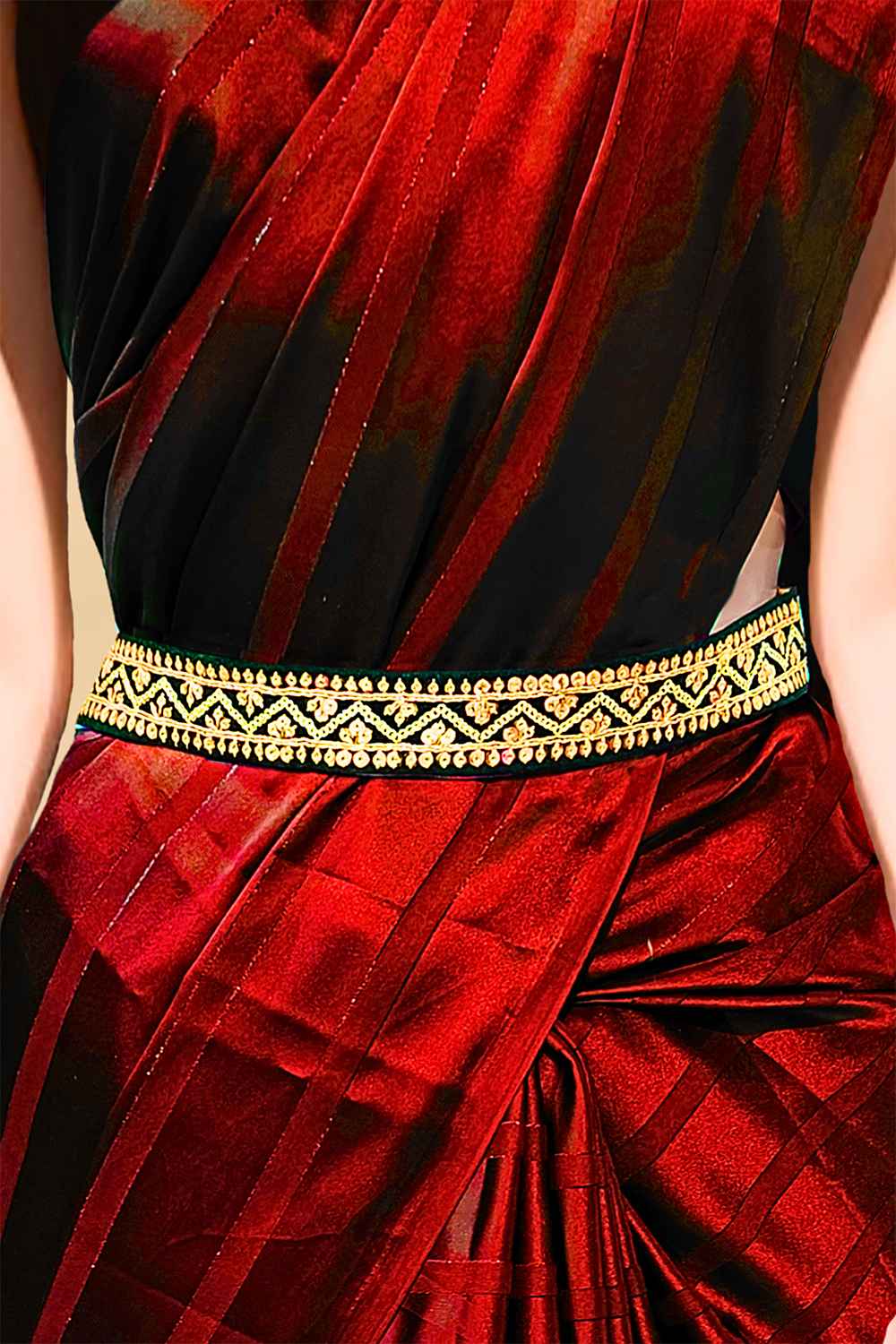 Dark Green Saree Belt