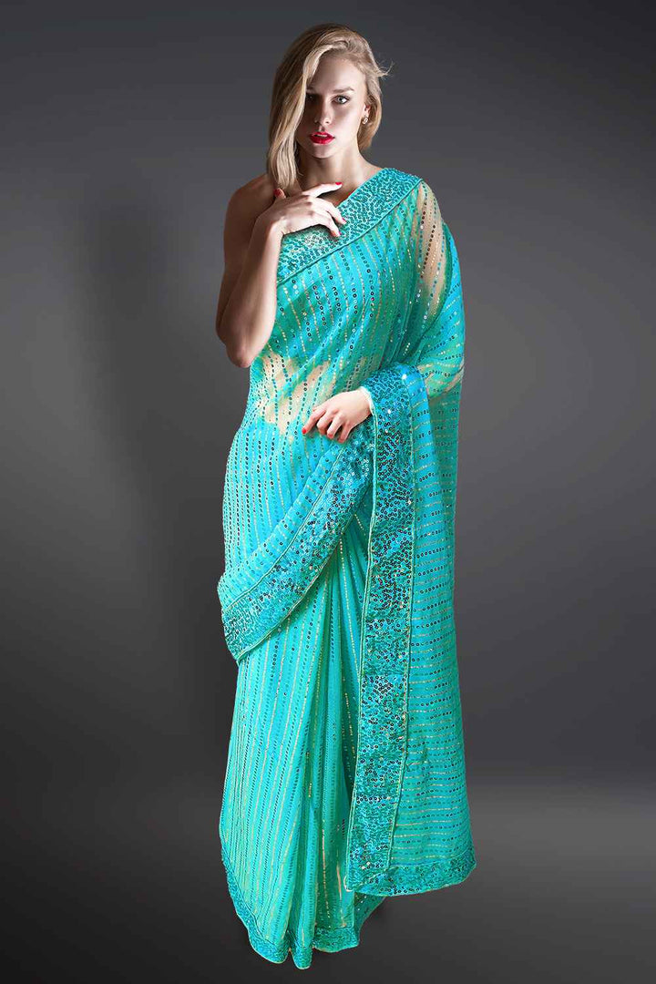 Designer Sequin Saree