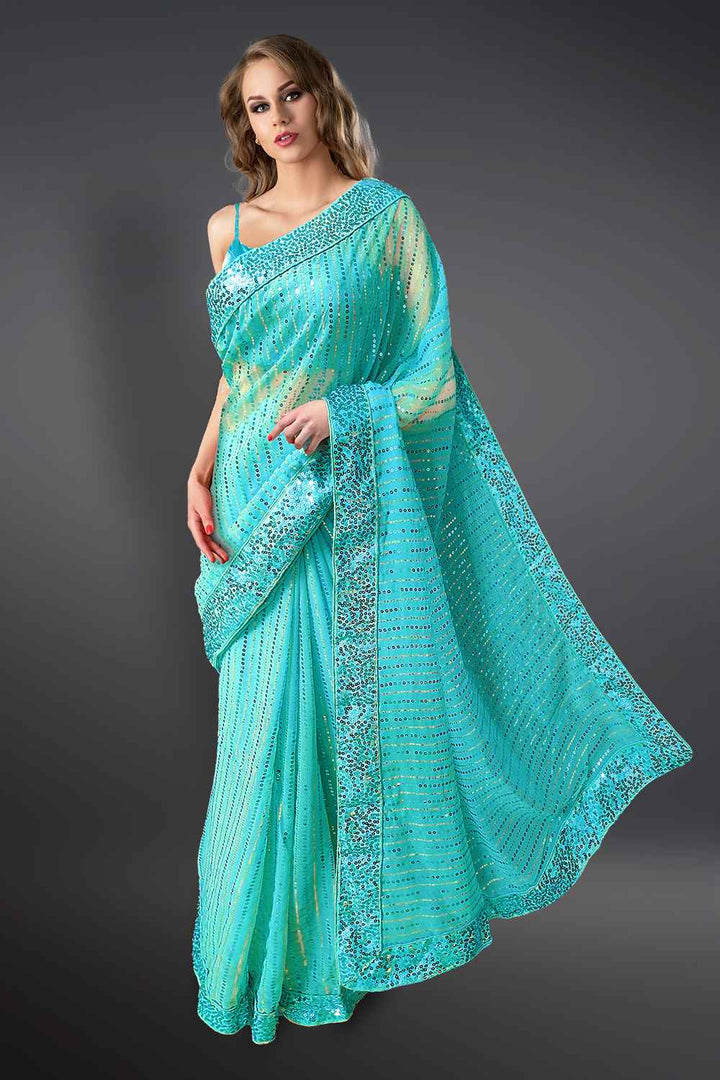 Designer Sequin Saree