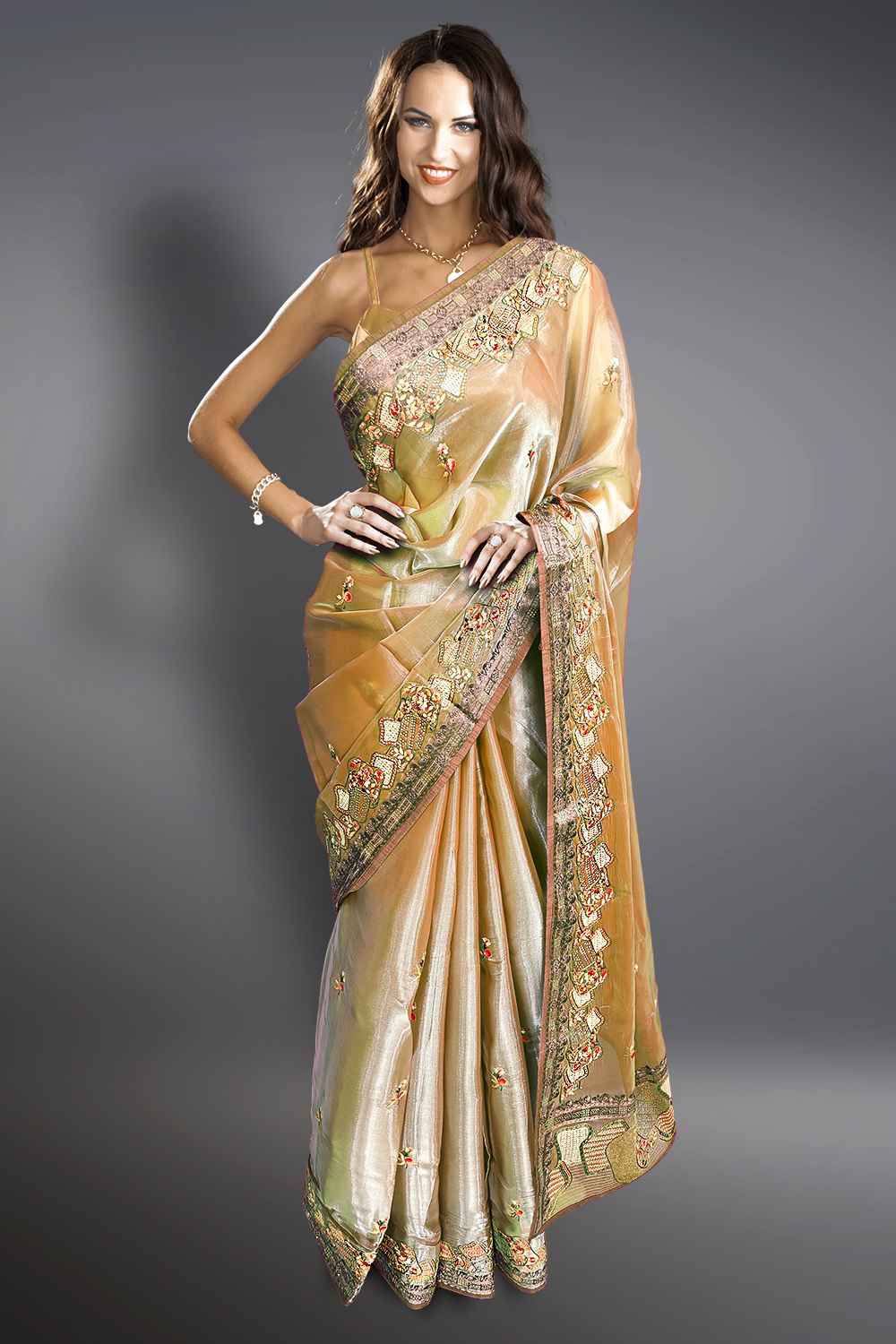 Embroidery Border Saree