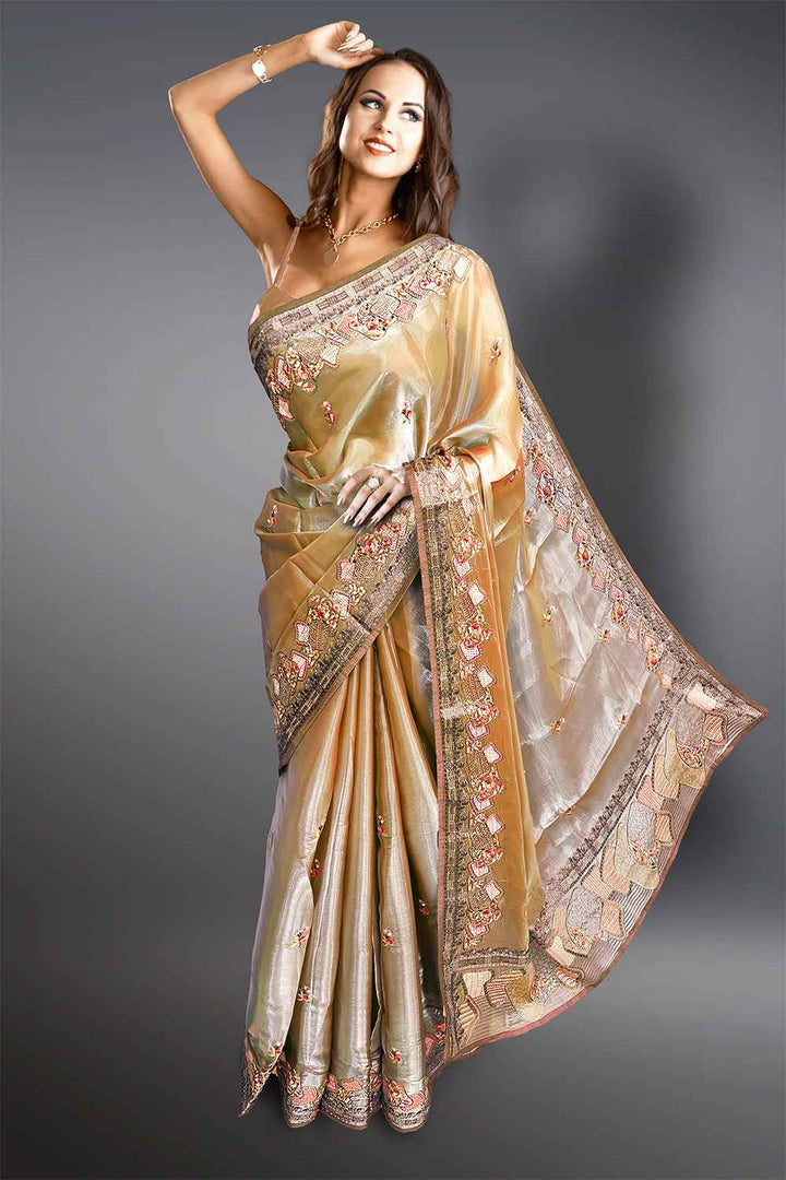 Embroidery Border Saree