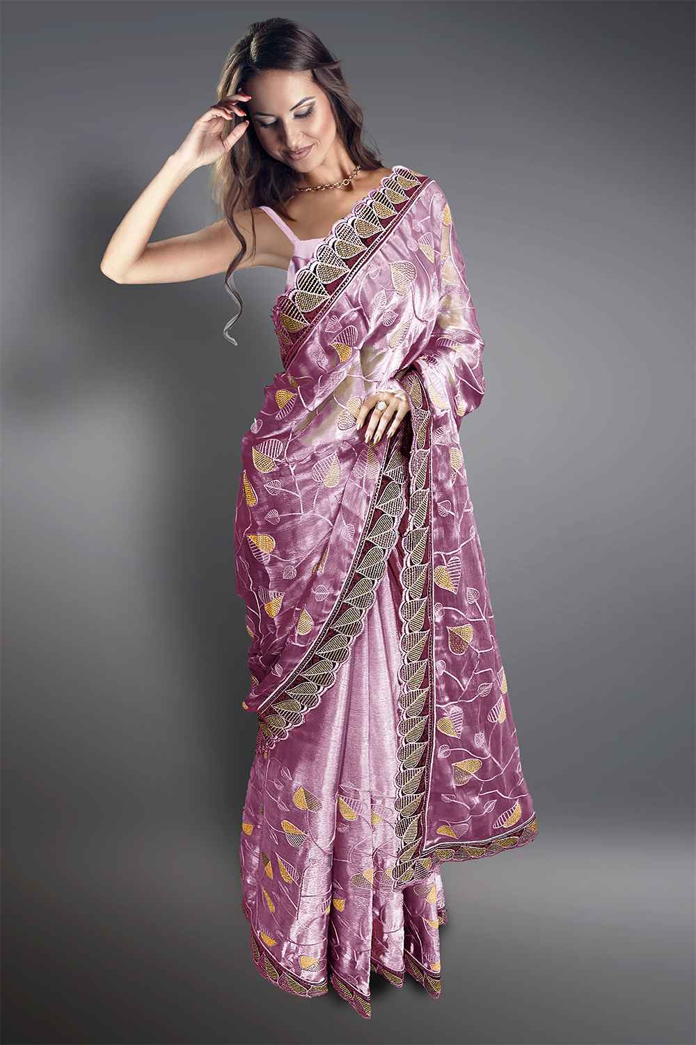 Full Embroidery Saree