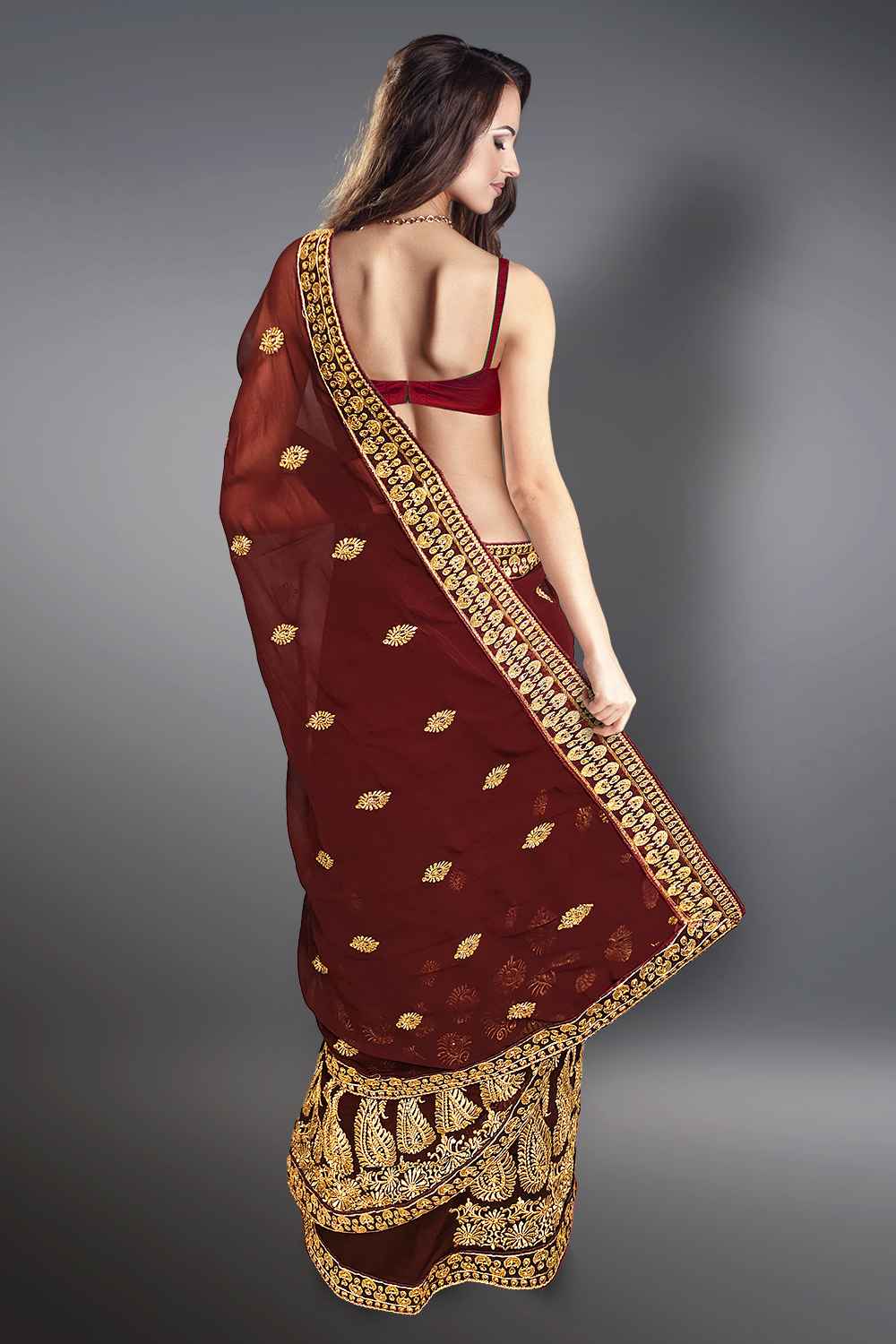 Georgette Embroidery Saree
