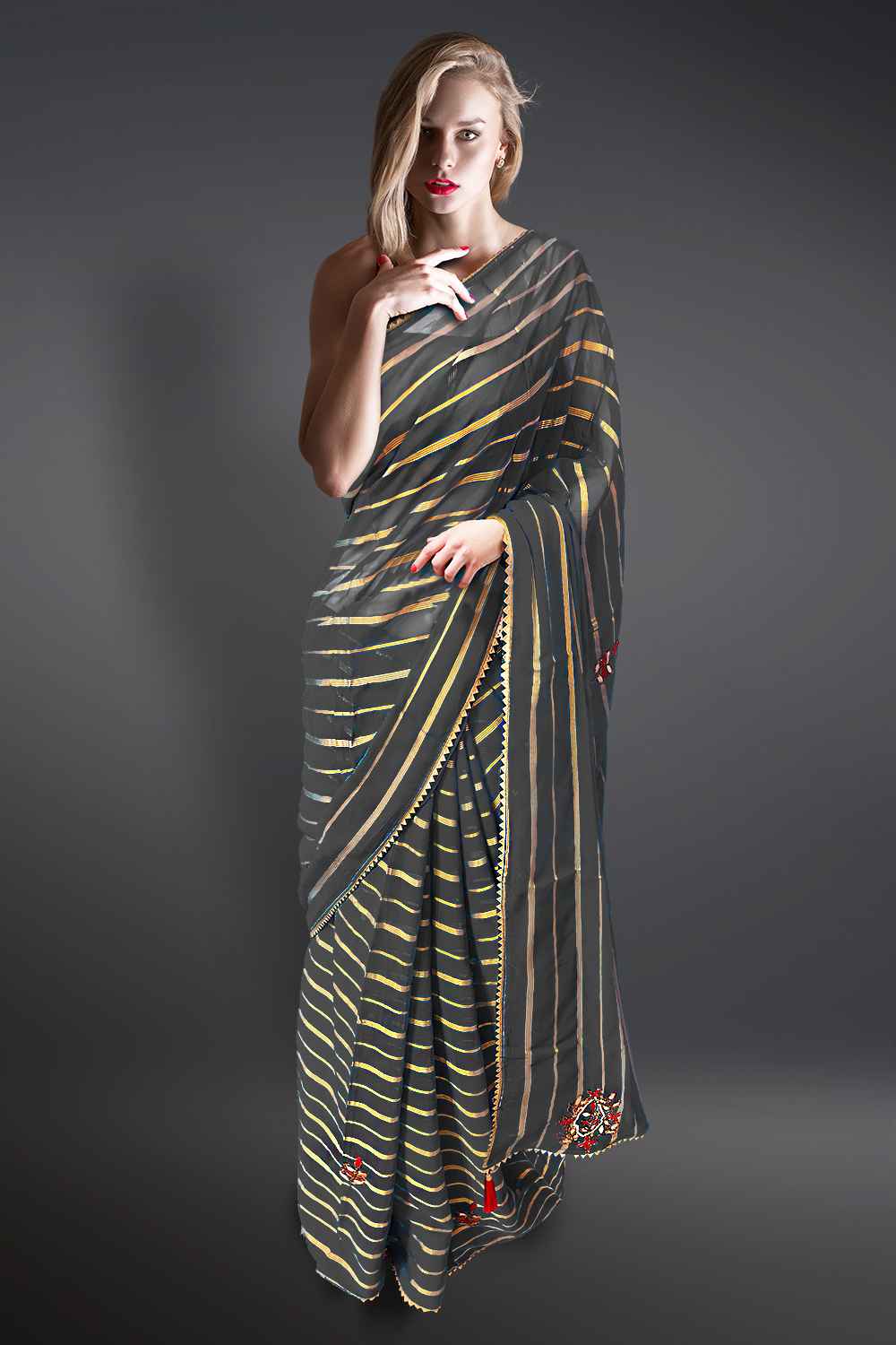 Georgette Gota Patti Saree