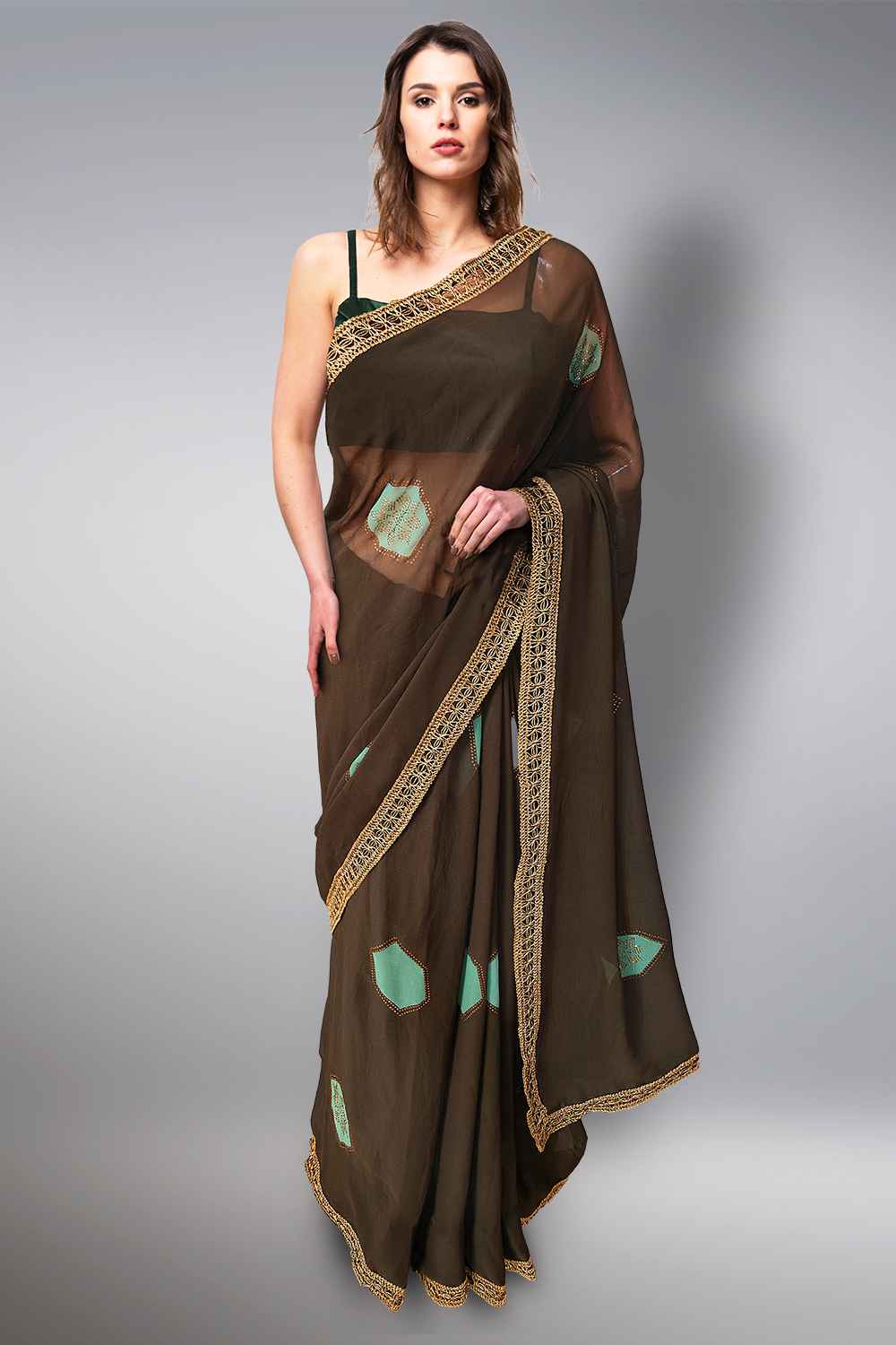 Georgette Saree with Border