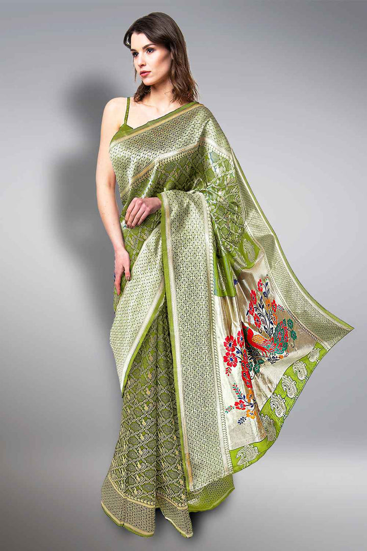 Green Paithani Saree