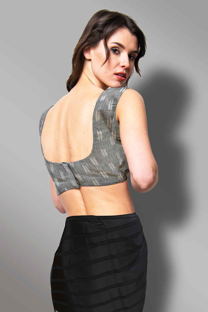 Grey Readymade Blouse