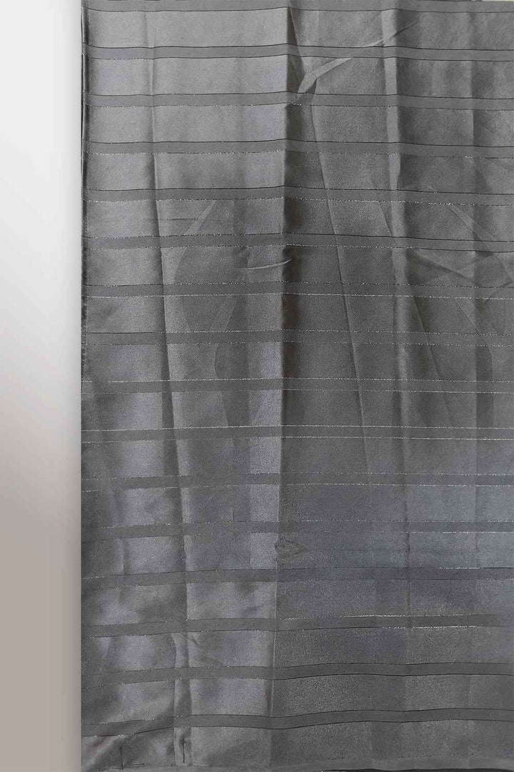 Grey Satin Saree