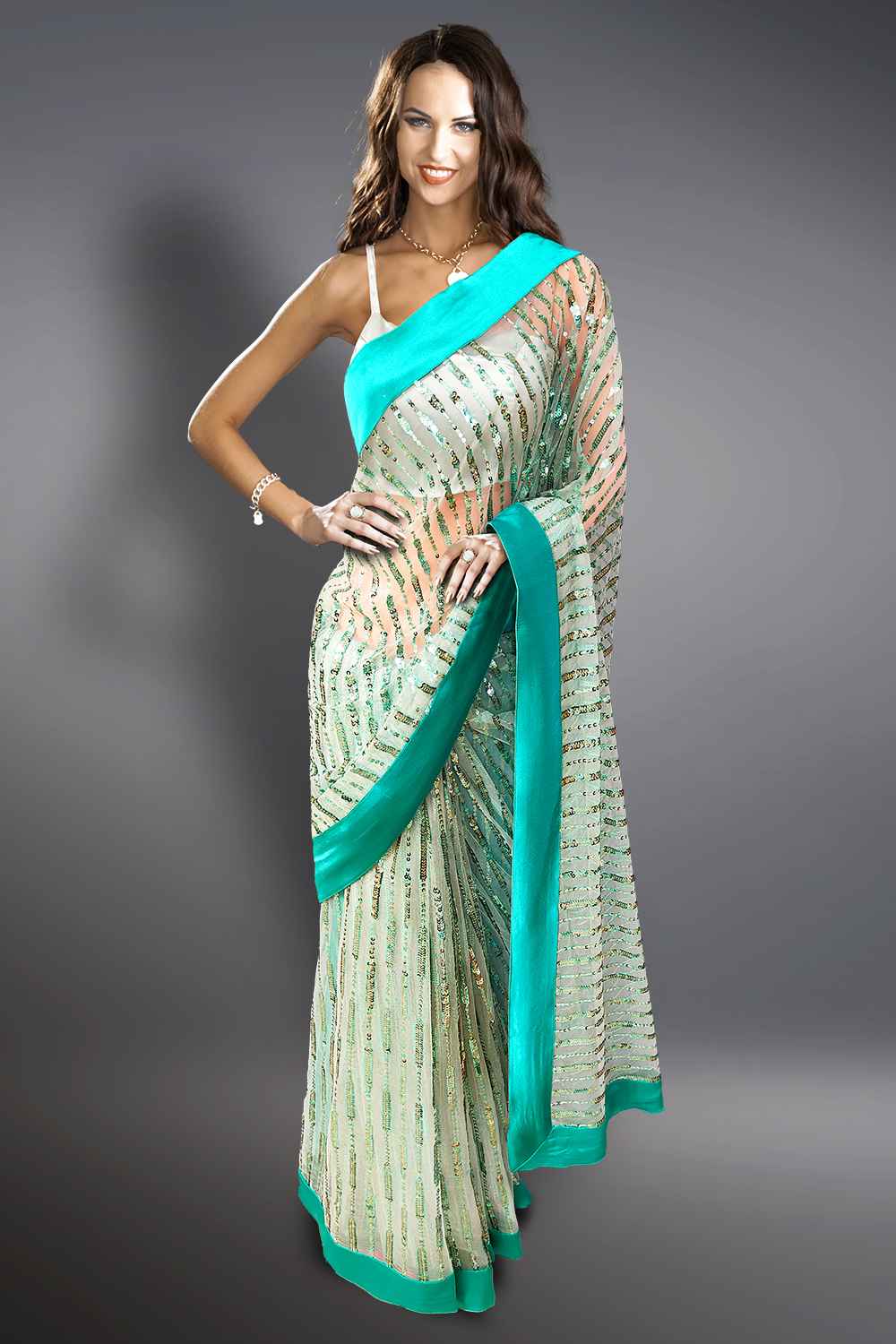 Heavy Sequin Saree