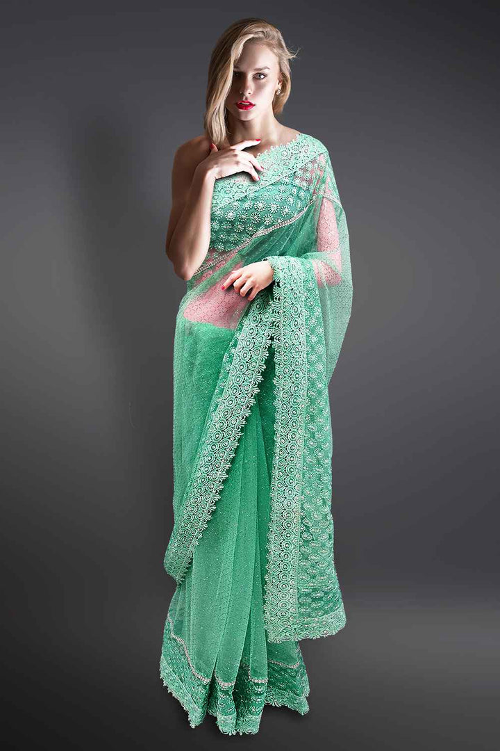 Heavy Work Net Saree