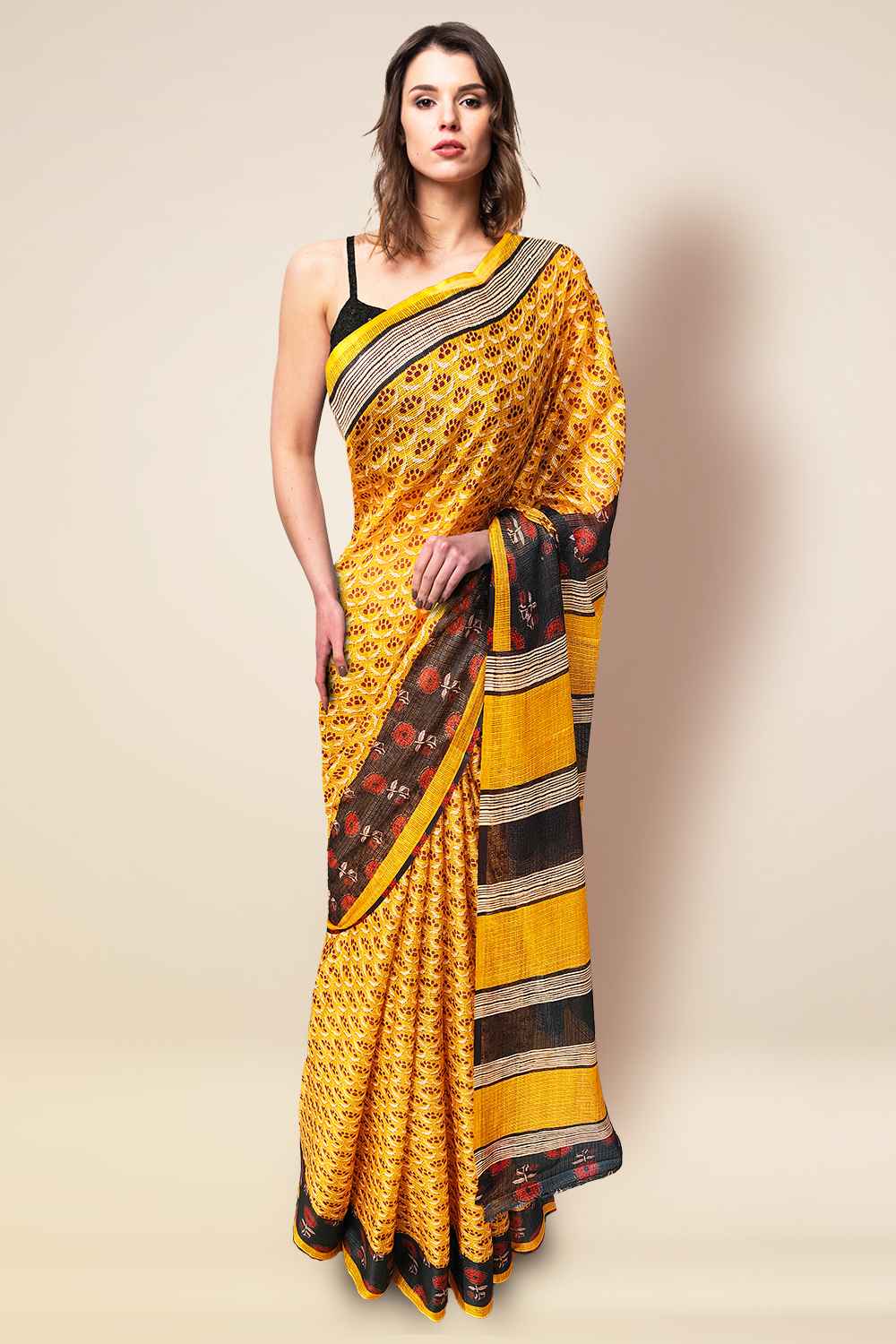 Kota Doria Saree with Zari Border