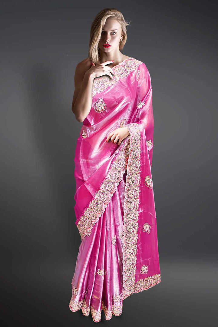 Lavender Organza Saree