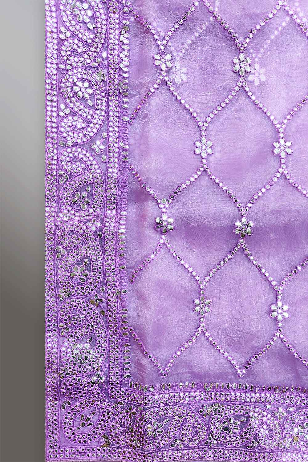 Lilac Organza Saree