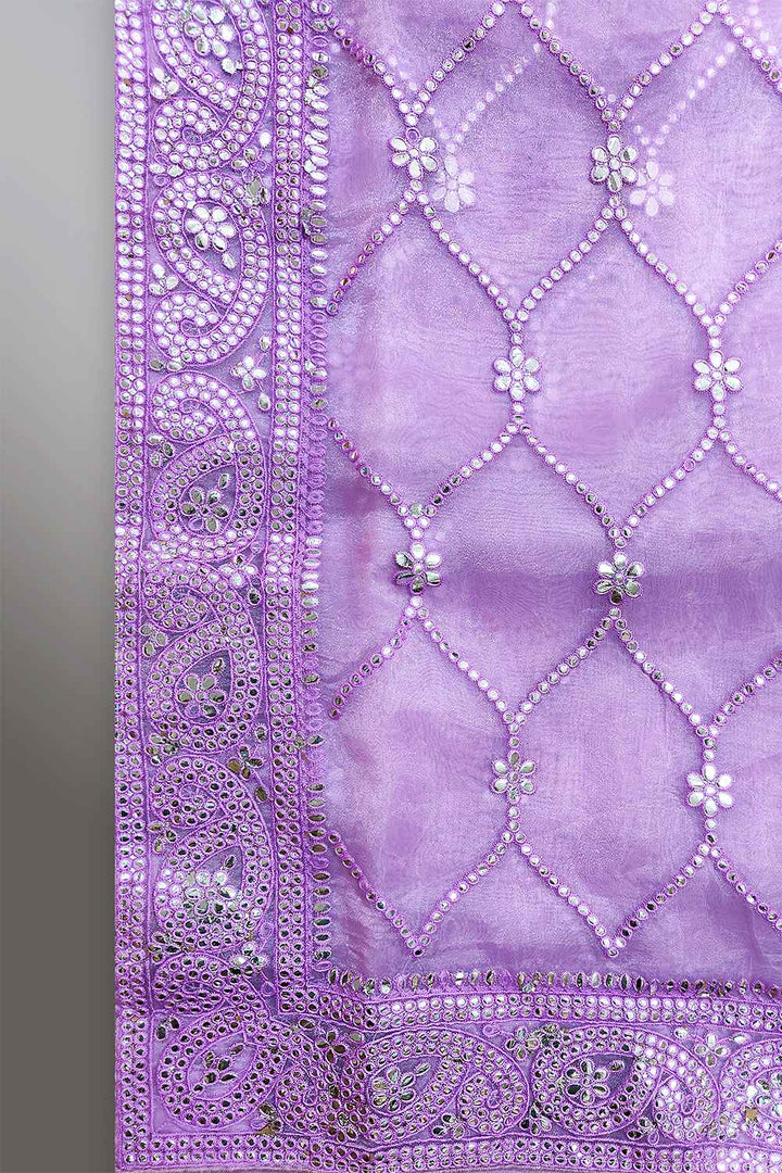 Lilac Organza Saree