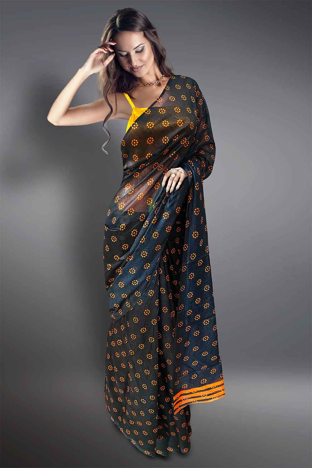 Linen Printed Saree