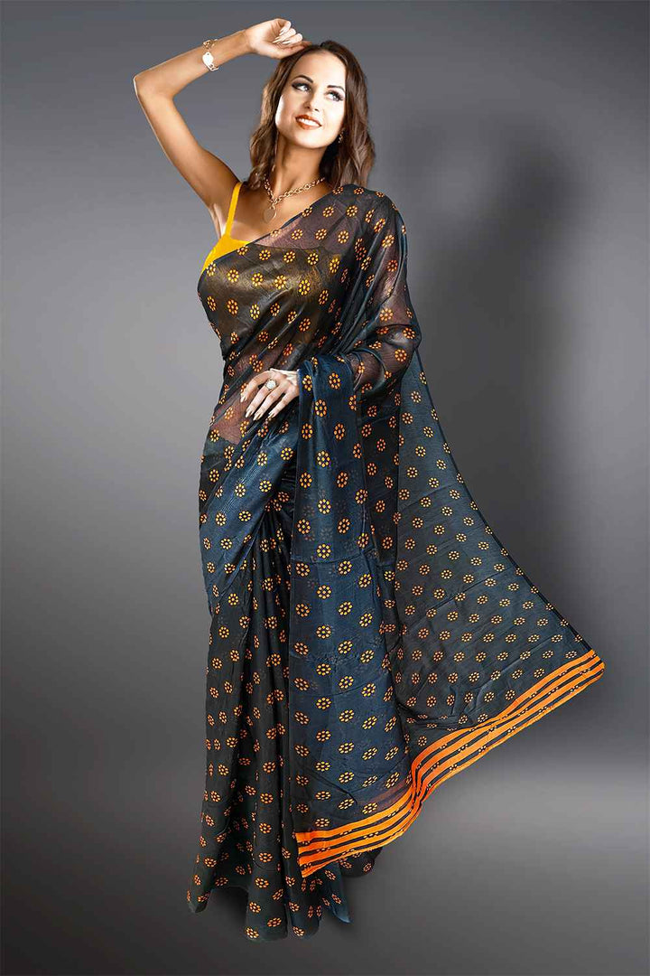 Linen Printed Saree