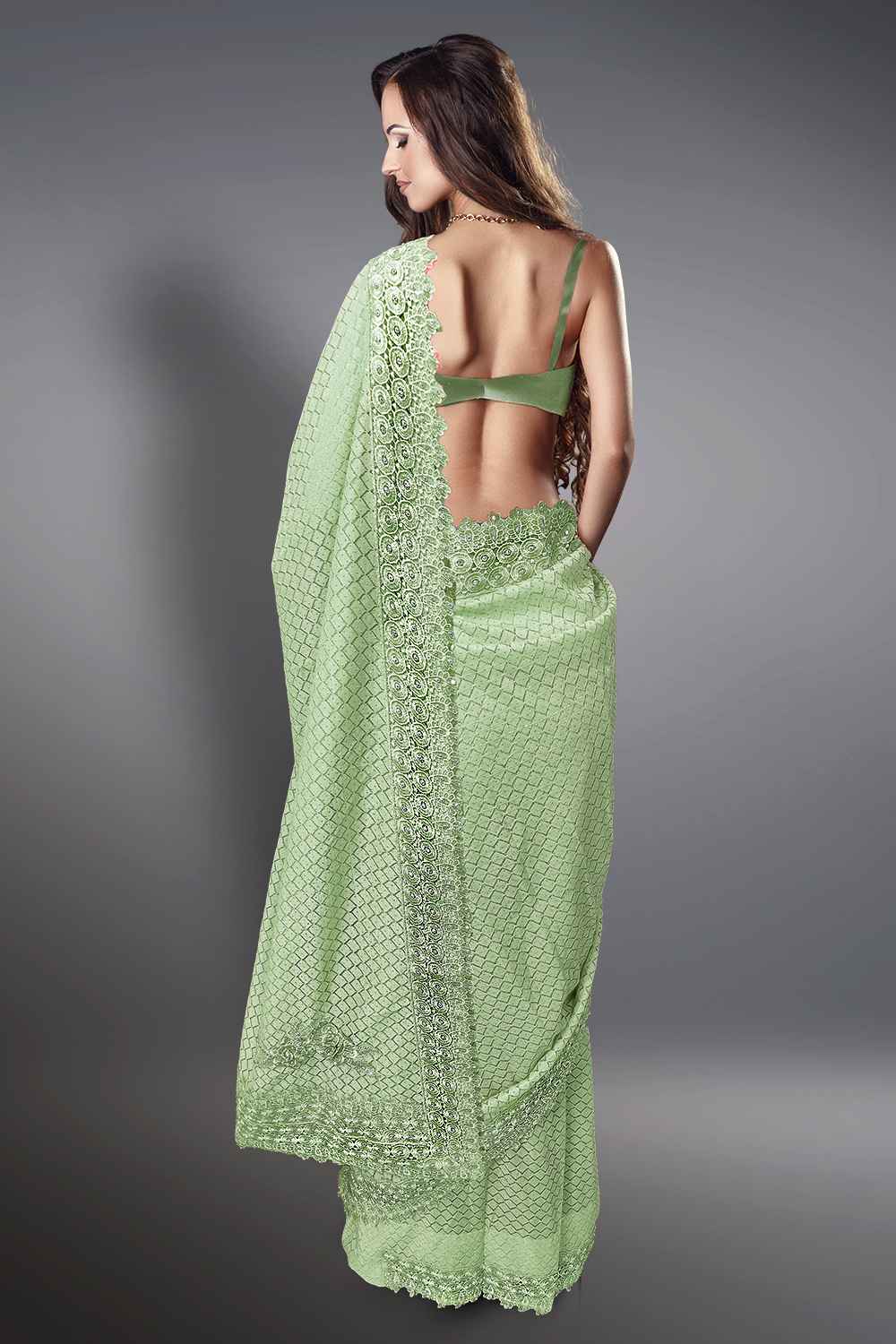 Mint Green Saree