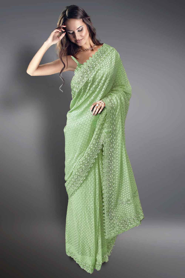 Mint Green Saree