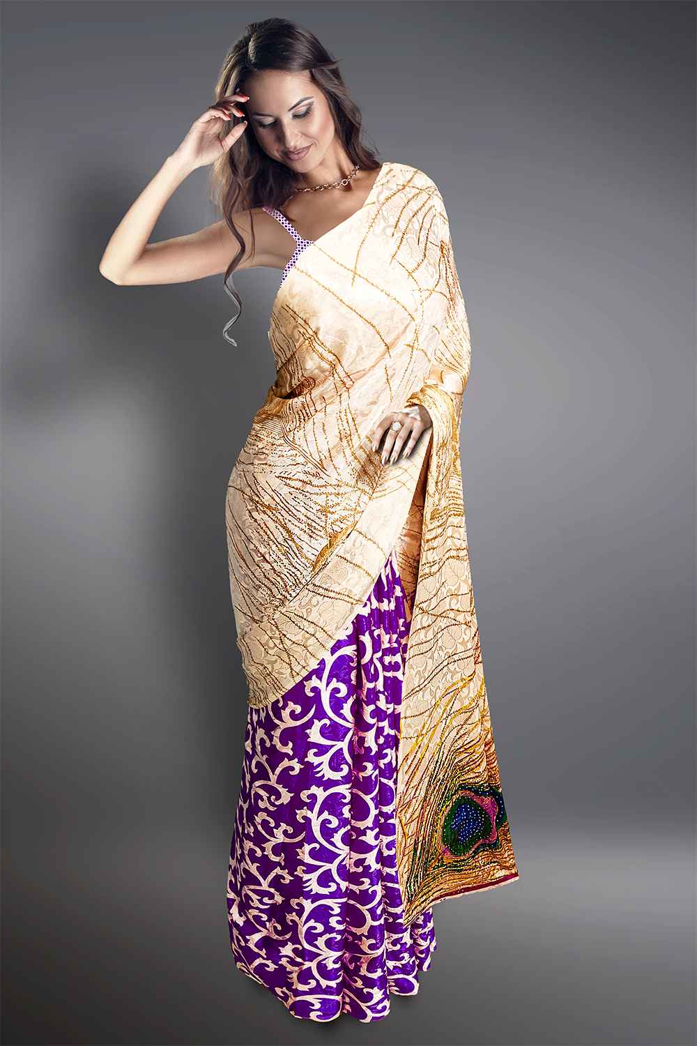 Mor Pankh Print Saree