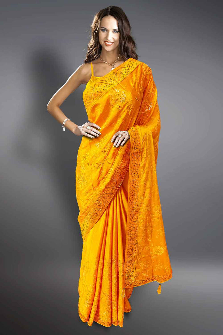 Mustard Yellow Saree