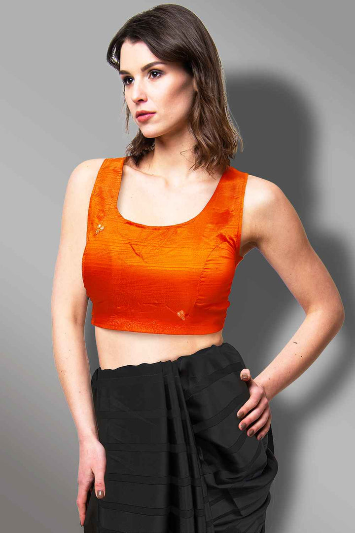 Orange Readymade Blouse