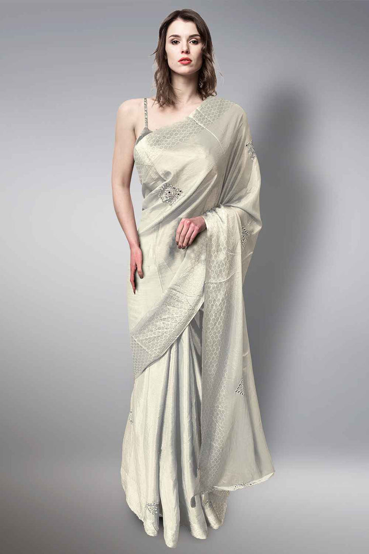 Party Wear Satin Saree