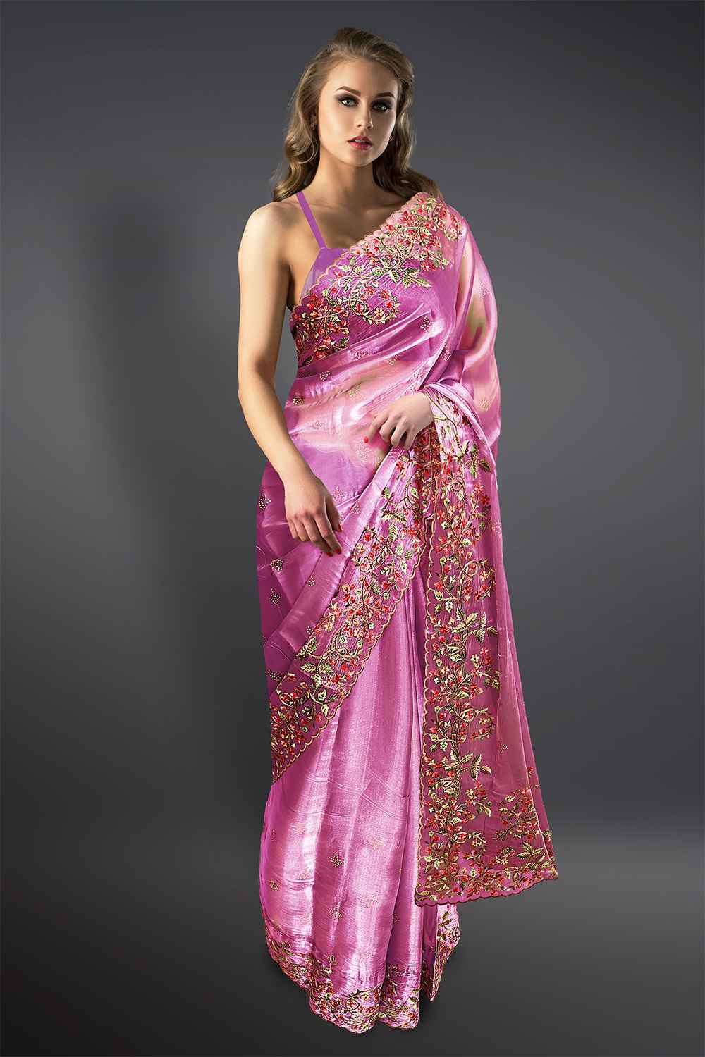 Pastel Purple Saree