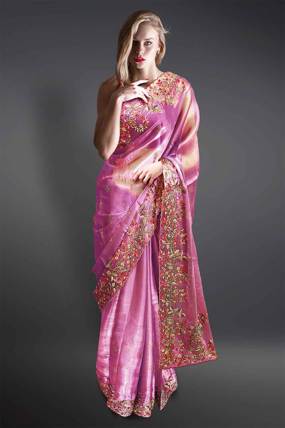 Pastel Purple Saree