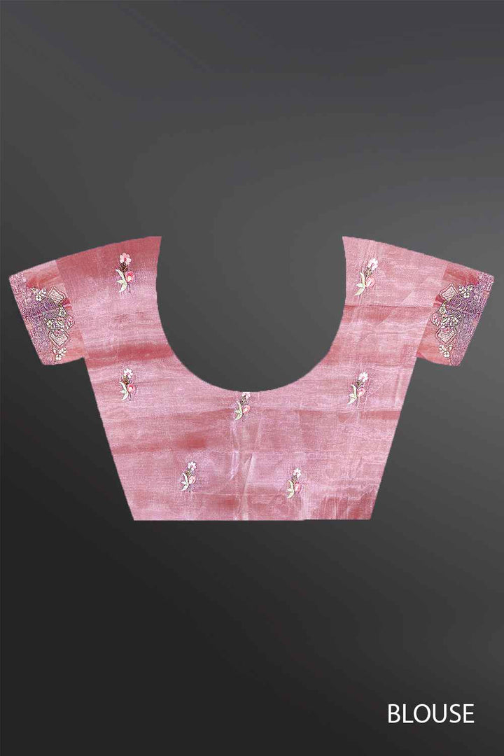 Peach Colour Wedding Saree