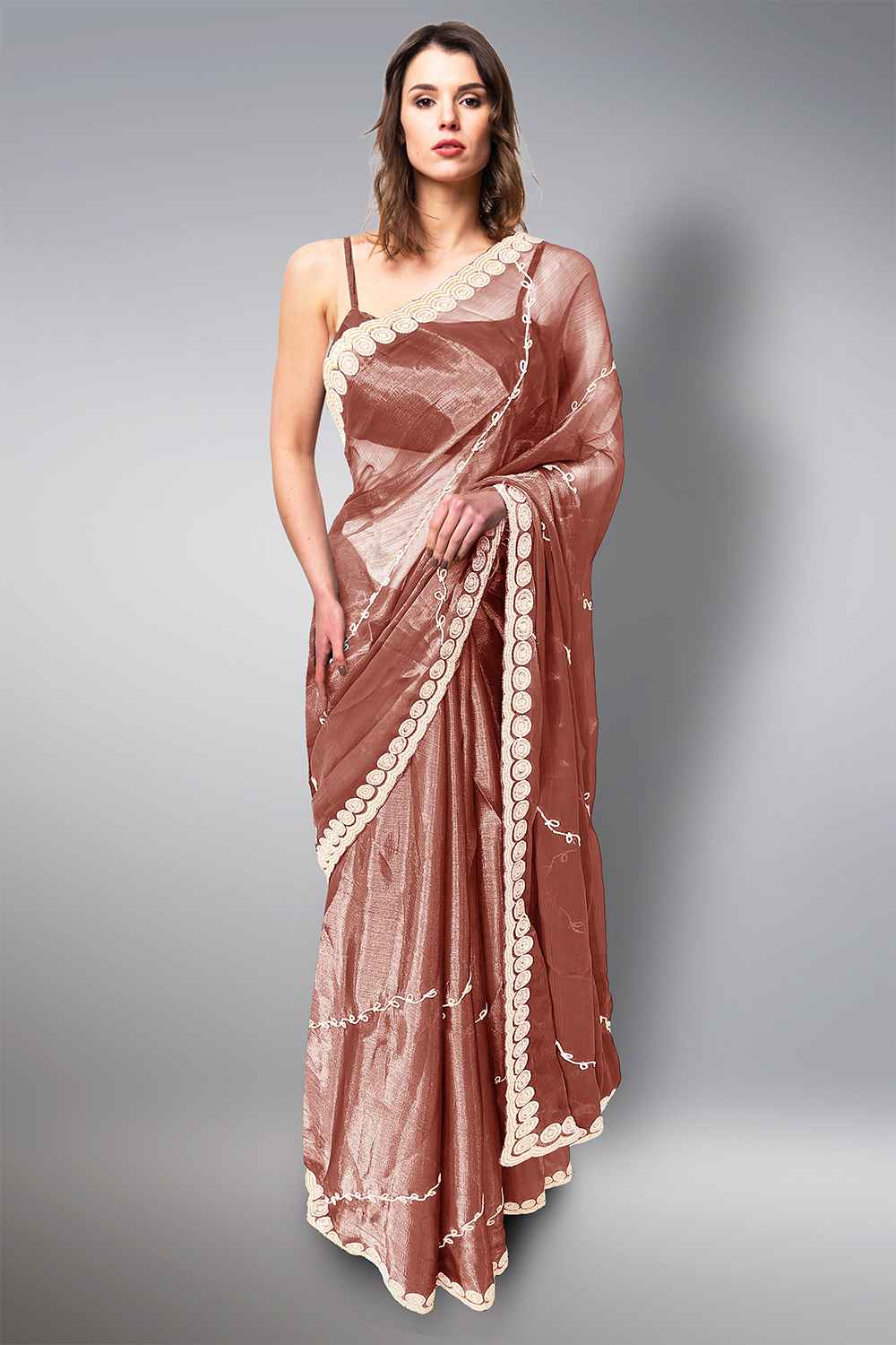 Peach Wedding Saree