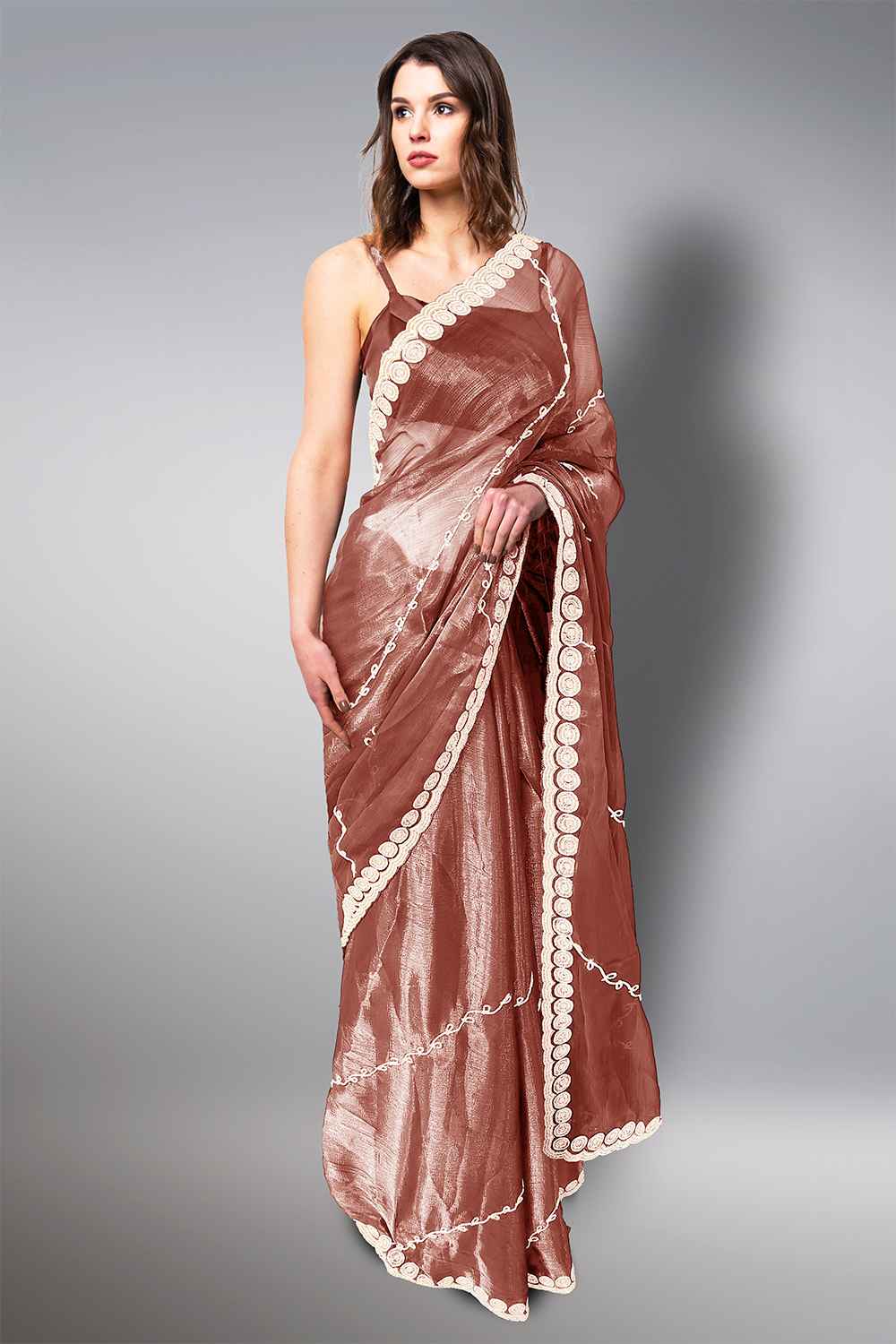 Peach Wedding Saree