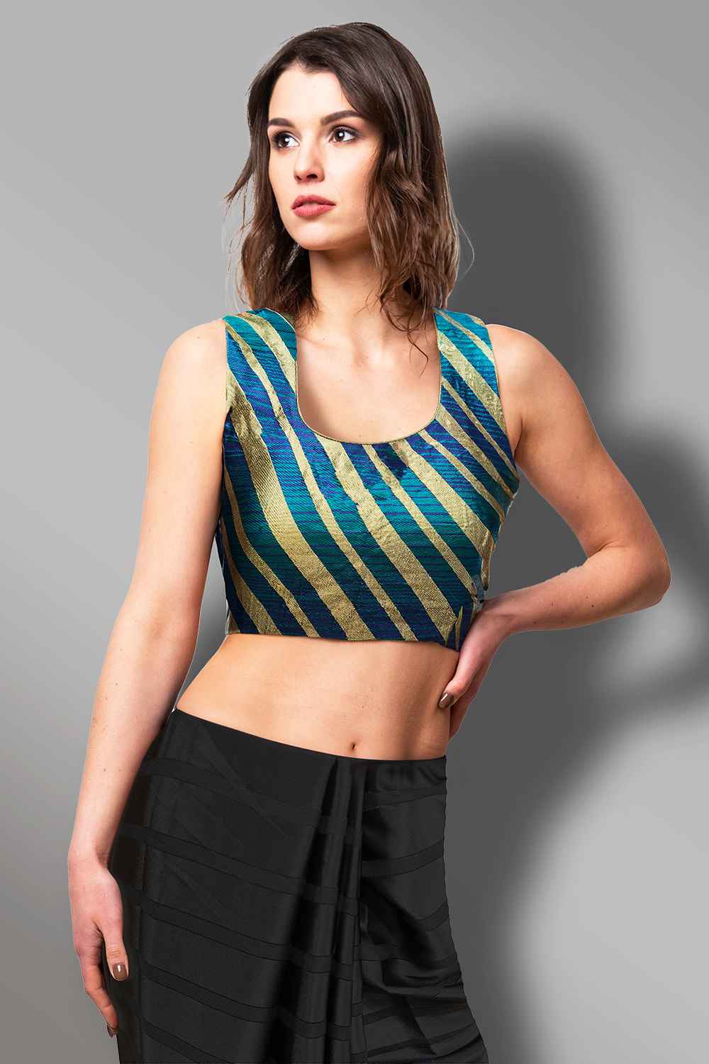 Peacock Colour Blouse