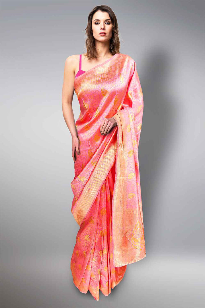 Pink Kanchipuram Saree