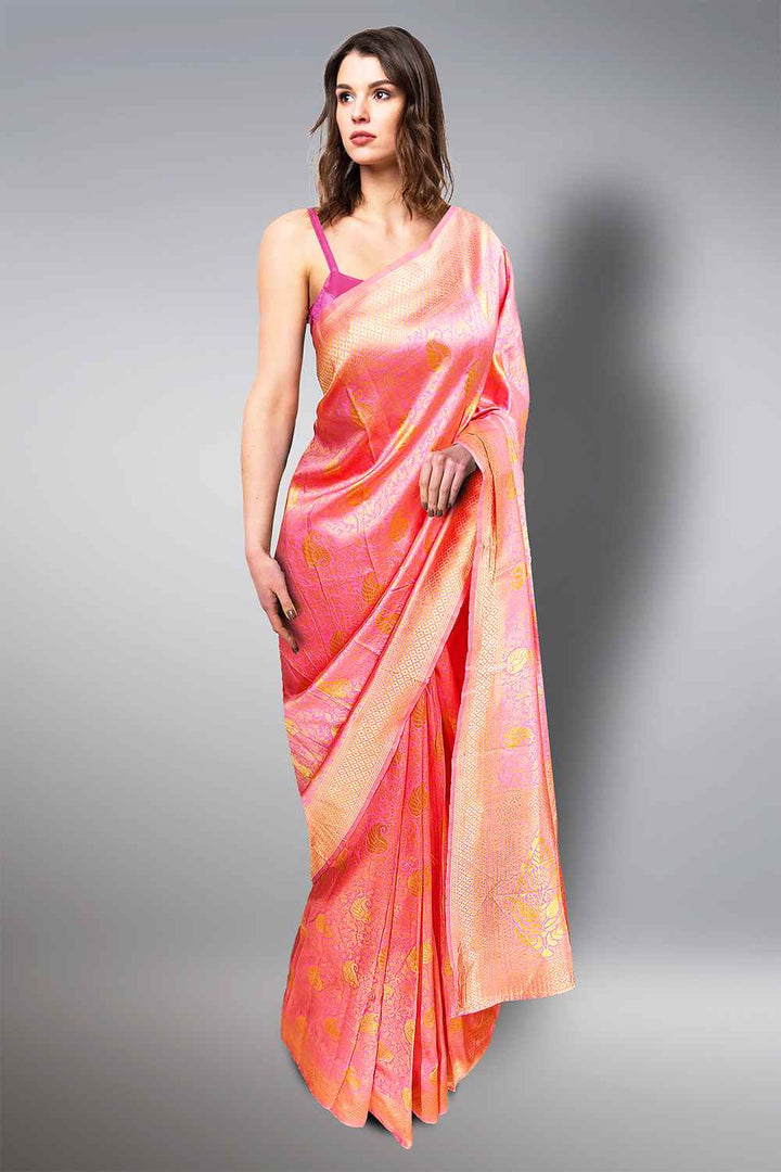 Pink Kanchipuram Saree